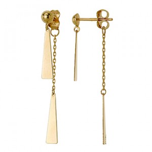 Gold earrings 10kt, AR37